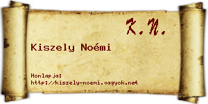 Kiszely Noémi névjegykártya